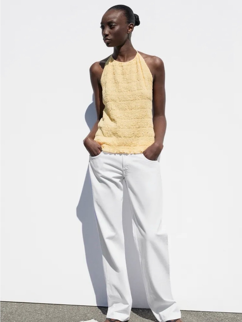Zara open back haltered top